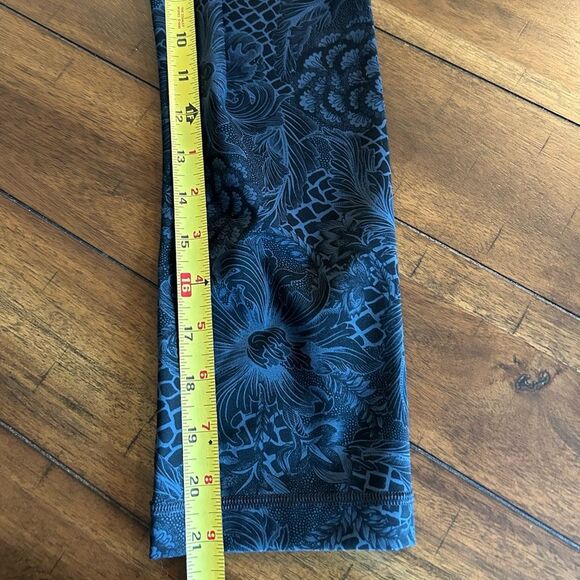 Lululemon Wunder Under Crop Hi-Rise 21" Nouveau Mach Blue Black Size 6 W6AI3S - Picture 11 of 12